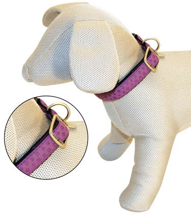 Mylord Leatherette Adjustable Dog Collar 48-70 x 2.5 cm Purple